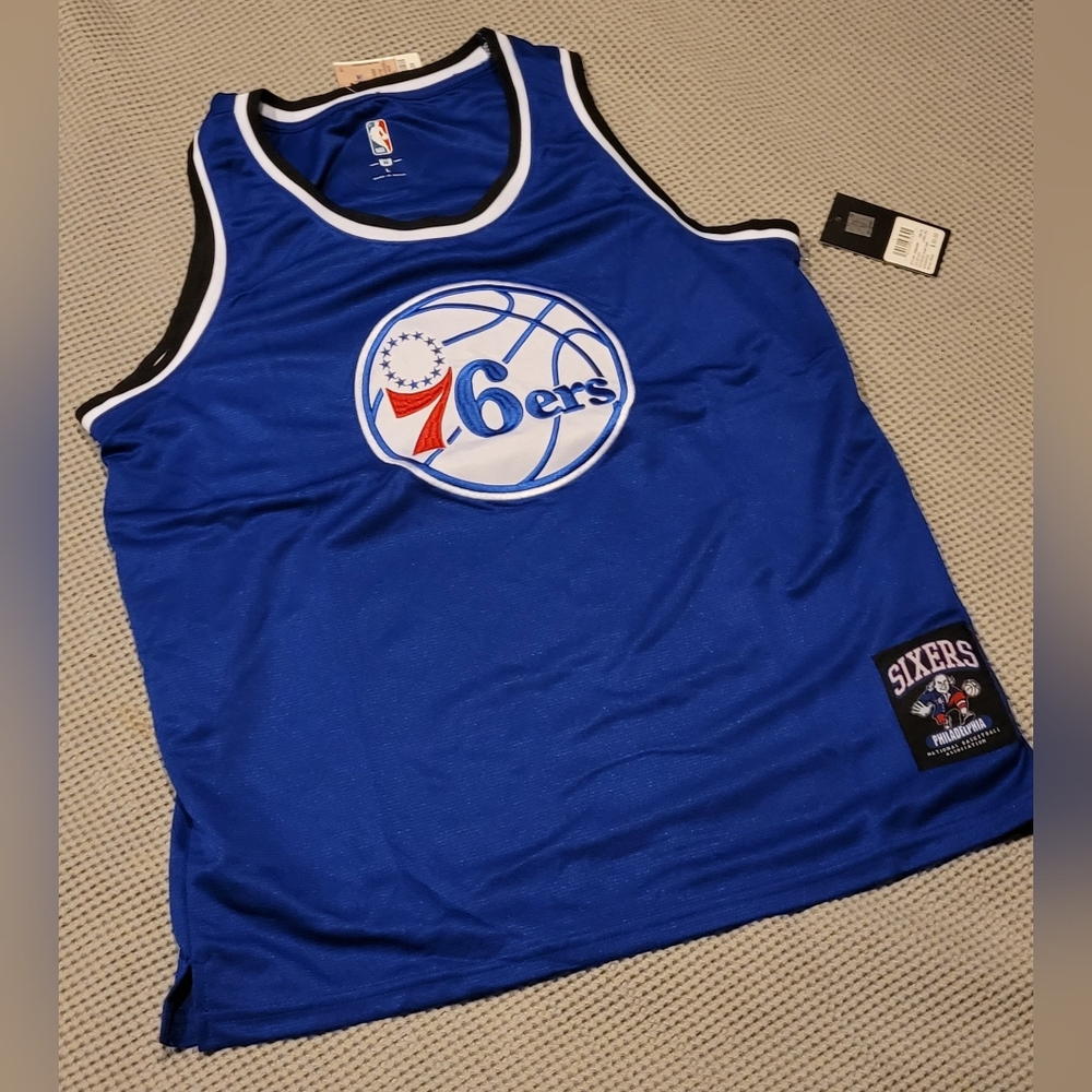 Mens Philadelphia 76ers Basketball Jersey size L